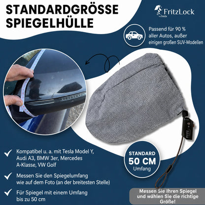 Fritzlock Diebstahlschutz für Außenspiegel – Spiegelschutz im 2er Set