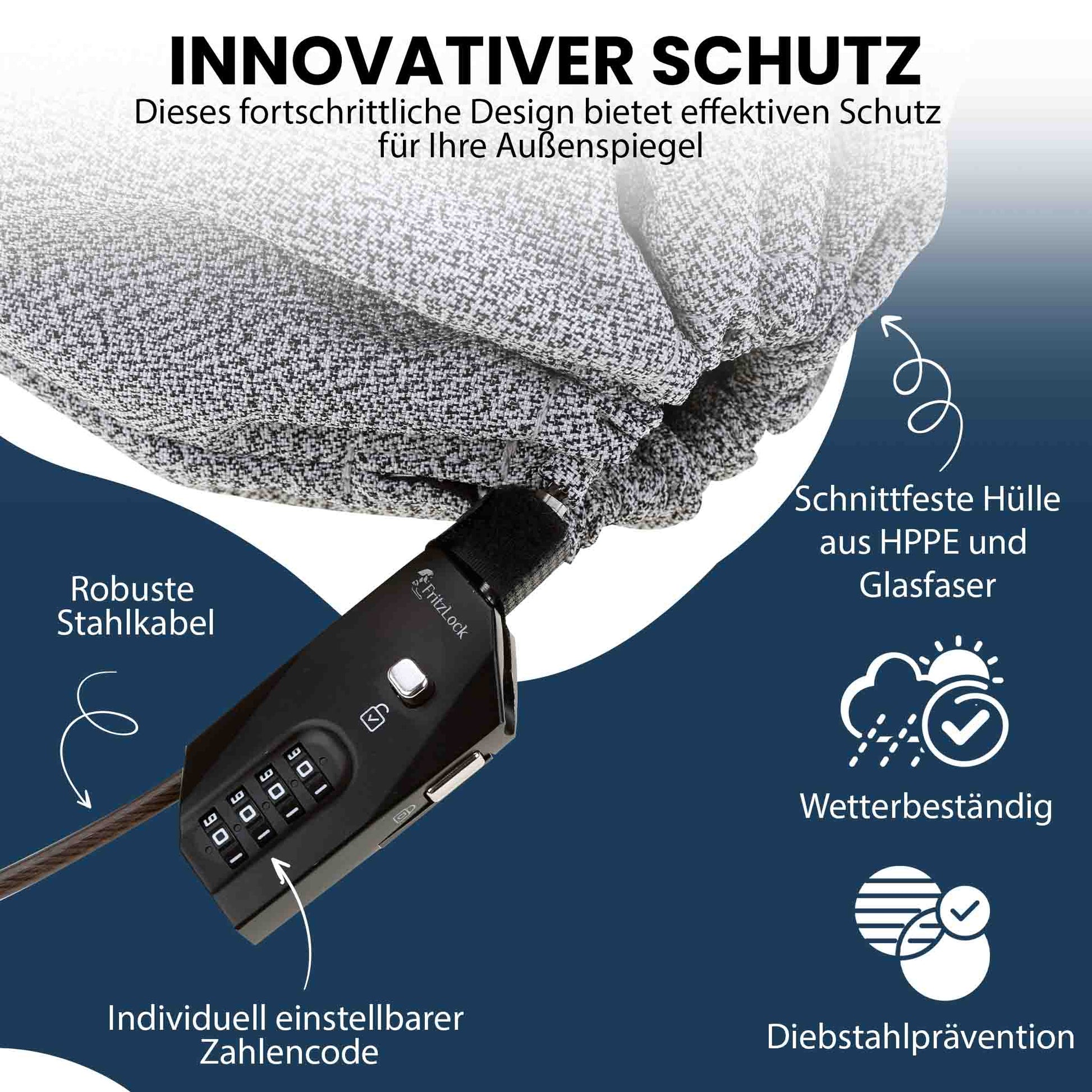 FritzLock Spiegelhülle – Diebstahlschutz für Außenspiegel - Fritzlock Germany